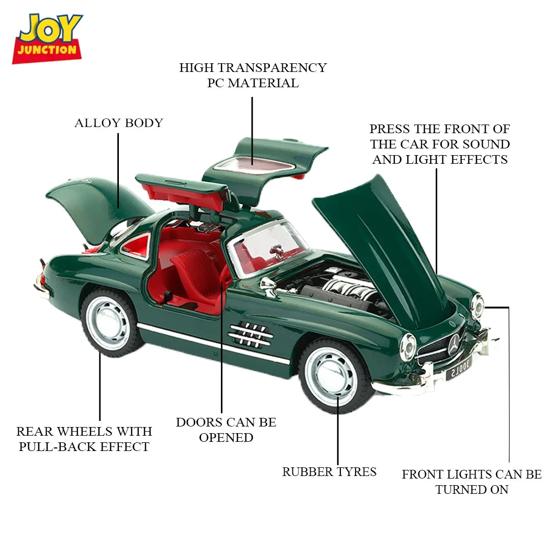 Mercedez Benz 300SL - Light, Sound with Openable Doors, 1:32 Scale (Green) — image 4