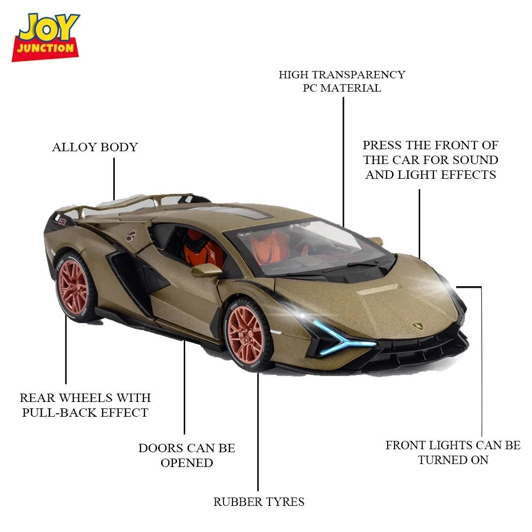 Lamborghini Lightning - Light, Sound with Openable Doors, 1:24 Scale (Brown) — image 4