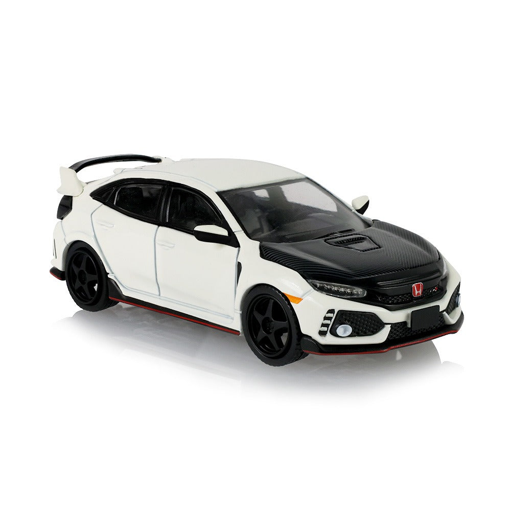 *PRE-ORDER* Tokyo Torque Series 10 - 2018 Honda Civic Type-R (FK8) with Custom Wheels and Carbon Hood - Championship White (New Tooling), 1:64 Scale — image 8