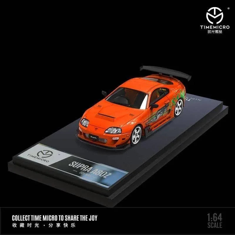 *PRE-ORDER* Time Micro Toyota Supra A80 MK4 Paul Walker Orange Figure Edition, 1:64 Scale — image 2