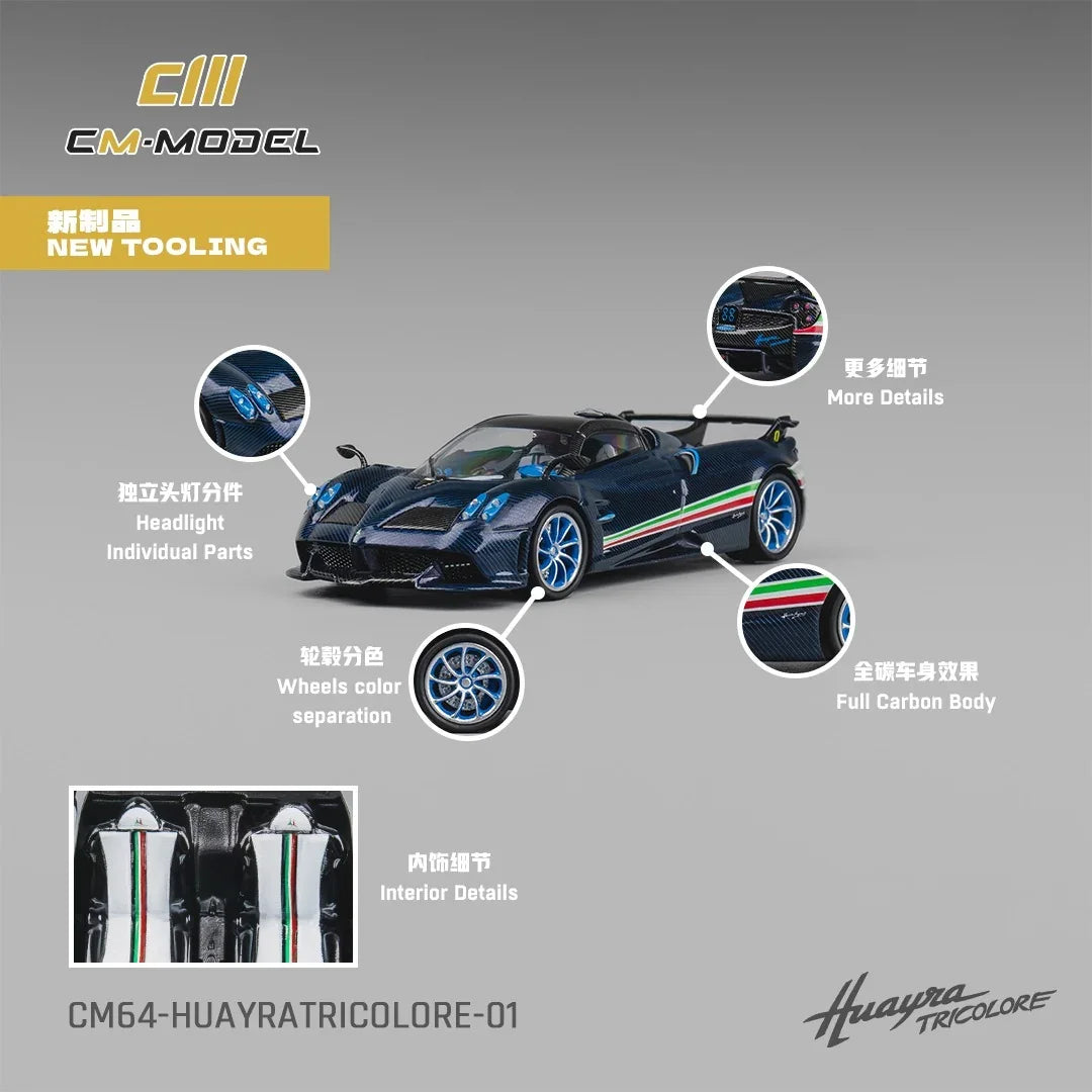 Pagani Huarya Tricolore -02, 1:64 Scale (Blue) — image 2