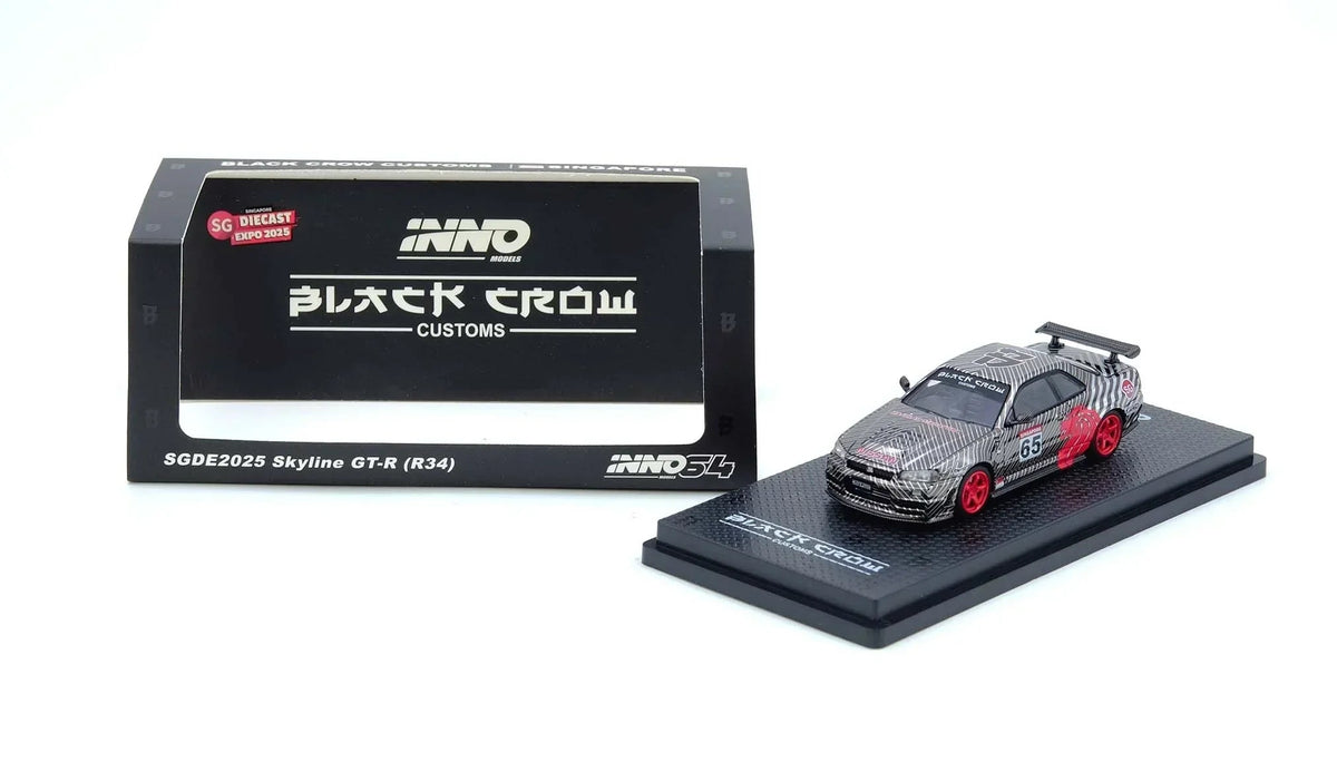 Skyline GT-R R34 Black Crow, 1:64 Scale (Black) — image 4