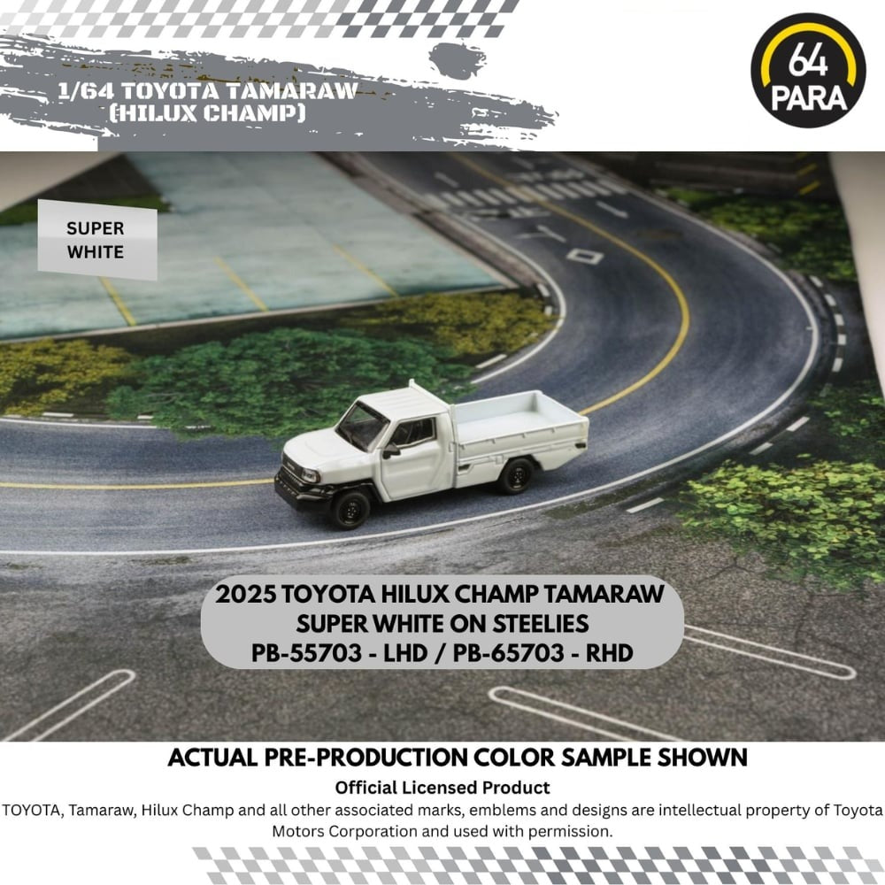 Toyota Hilux Champ / Tamaraw RHD Super 2025, 1:64 Scale (White) — image 1
