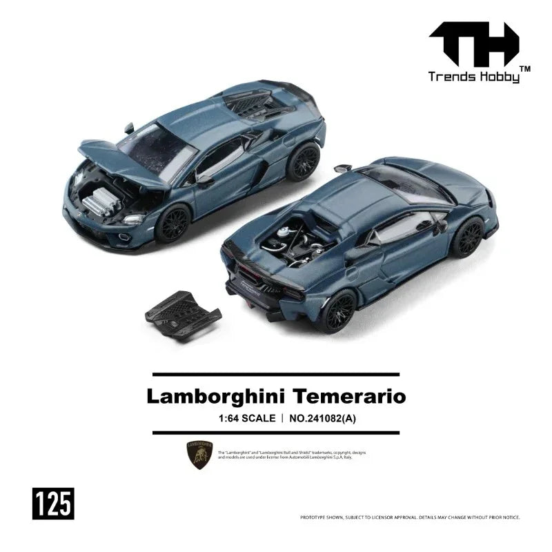 Lamborghini Temerario, 1:64 Scale (Matte Blue) — image 2