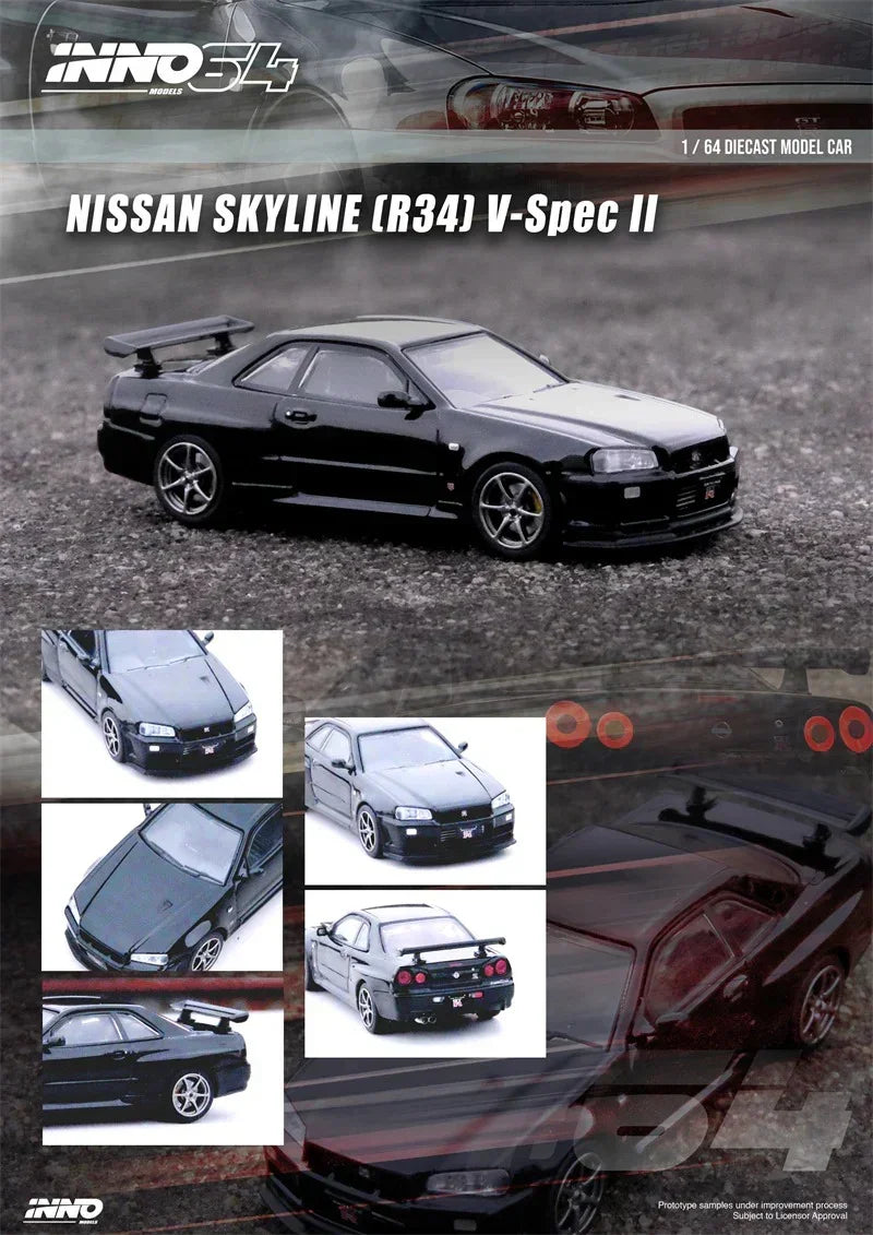 Nissan Skyline GT-R (R34) V-Spec II,1:64 Scale (Black) — image 4