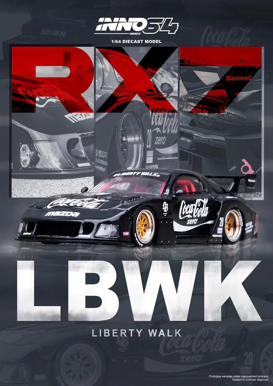 Mazda RX7 (FD3S) LB-Super Silhouette, 1:64 Scale (Black) — image 3
