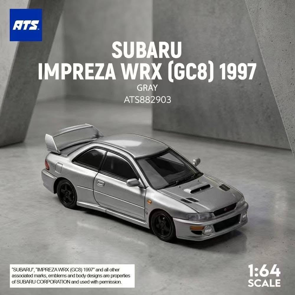*PRE-ORDER* SUBARU IMPREZA WRX (GC8) 1997, 1:64 Scale (Gray) — image 1