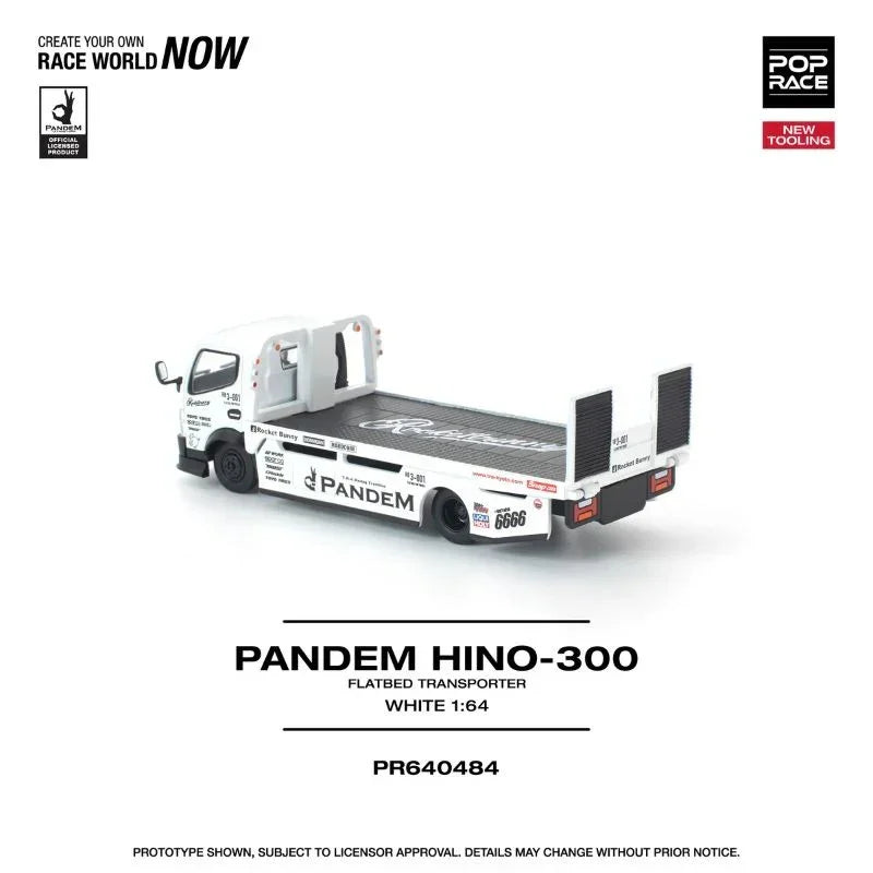 *PRE-ORDER* Pandem Fuso 300 Flatbed Transporter New Tooling, 1:64 Scale (White) — image 3