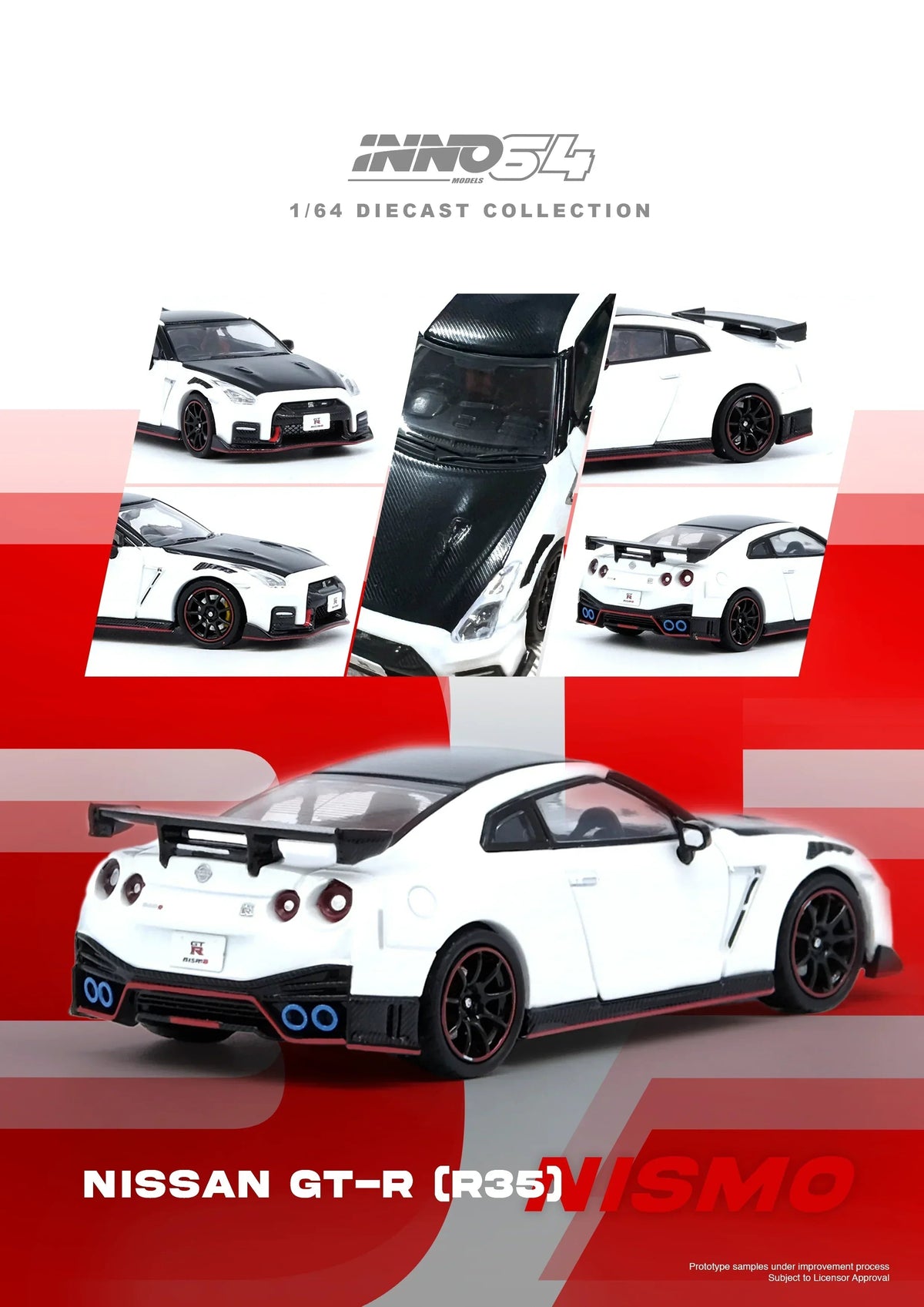 Nissan GT-R (R35) Nismo, 1:64 Scale (White) — image 4