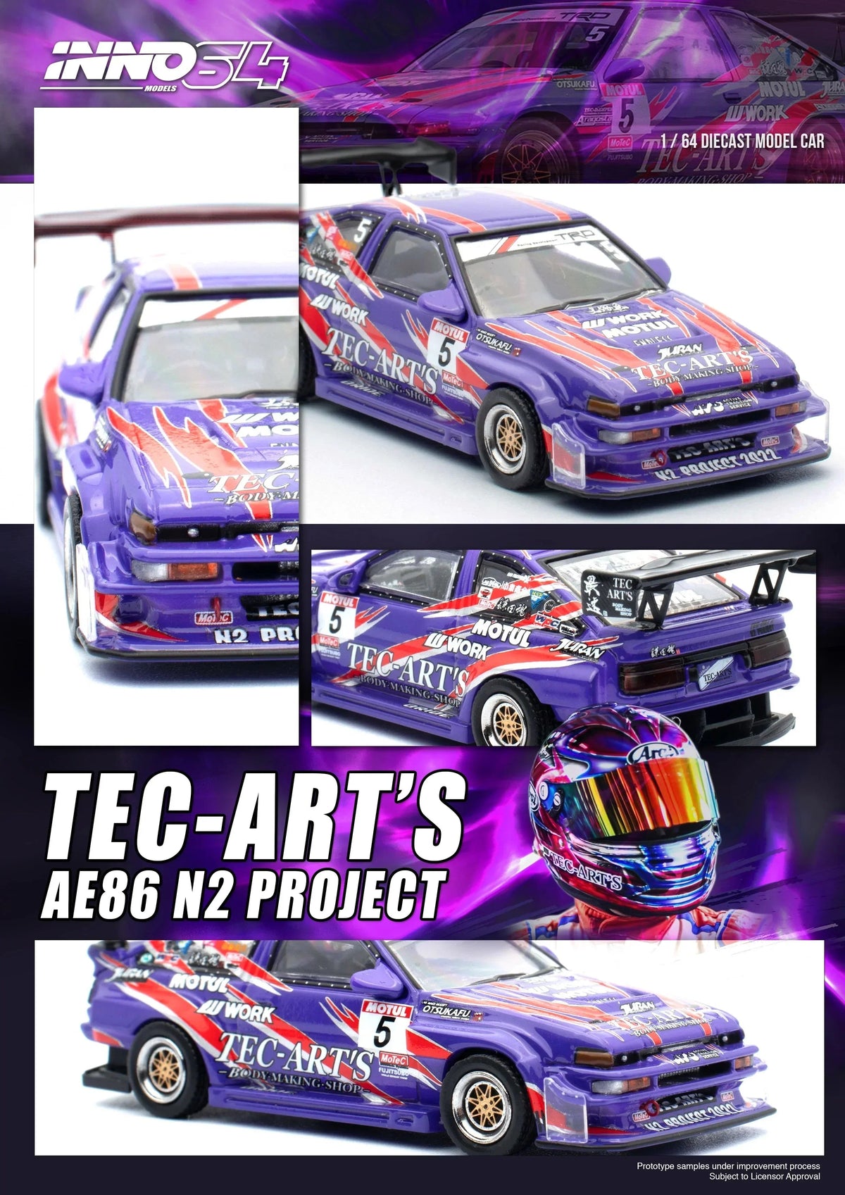 Toyota Sprinter Trueno AE86 N2 Project By Tec-Art'S, 1:64 Scale — image 3