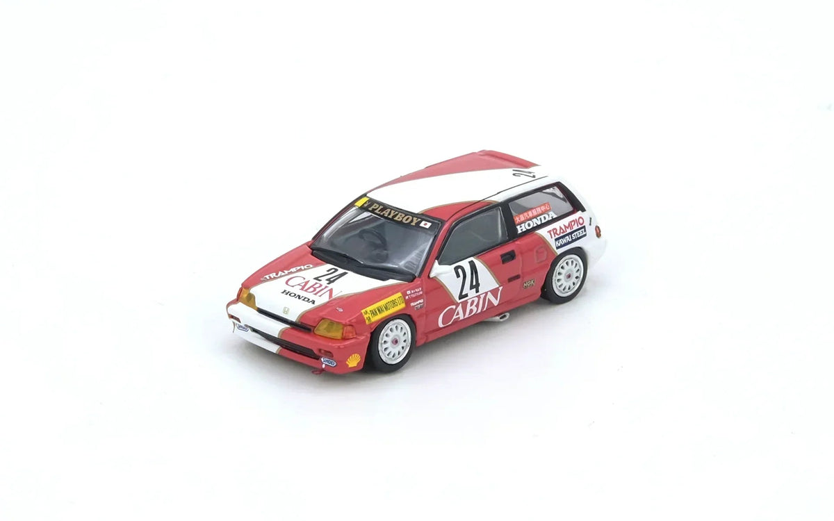 Honda Civic SI E-AT #24 Cabin Macau Guia Race 1988 2ND 1600CC Class Tomohiko Tsutsumi, 1:64 Scale — image 1