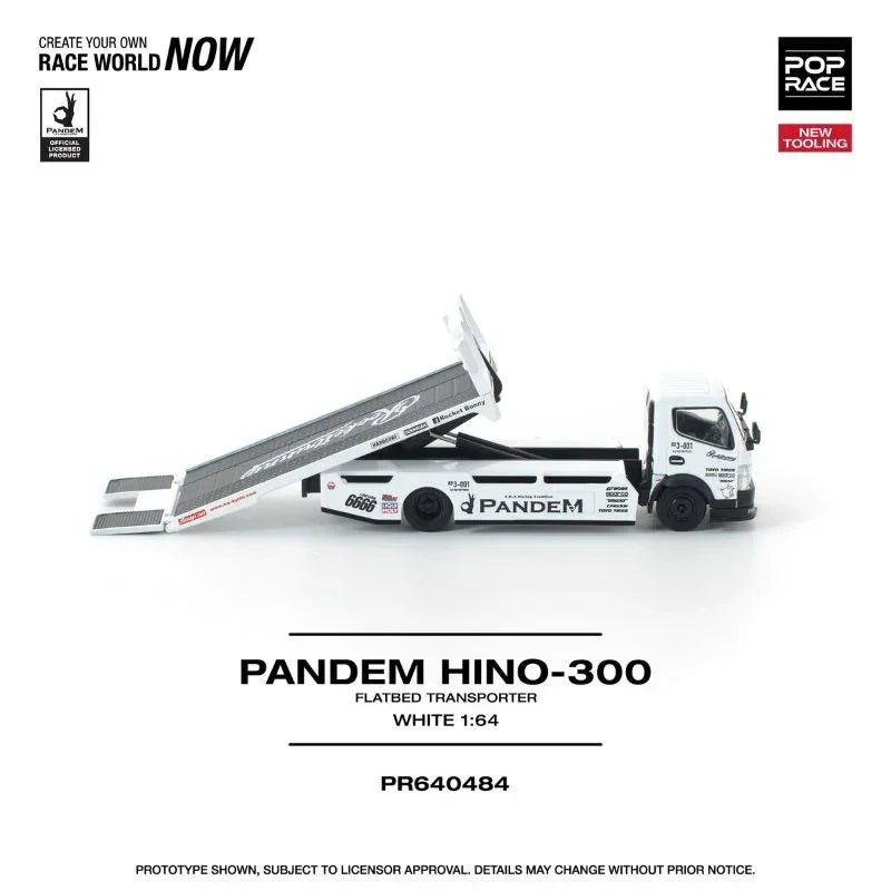 *PRE-ORDER* Pandem Fuso 300 Flatbed Transporter New Tooling, 1:64 Scale (White) — image 5