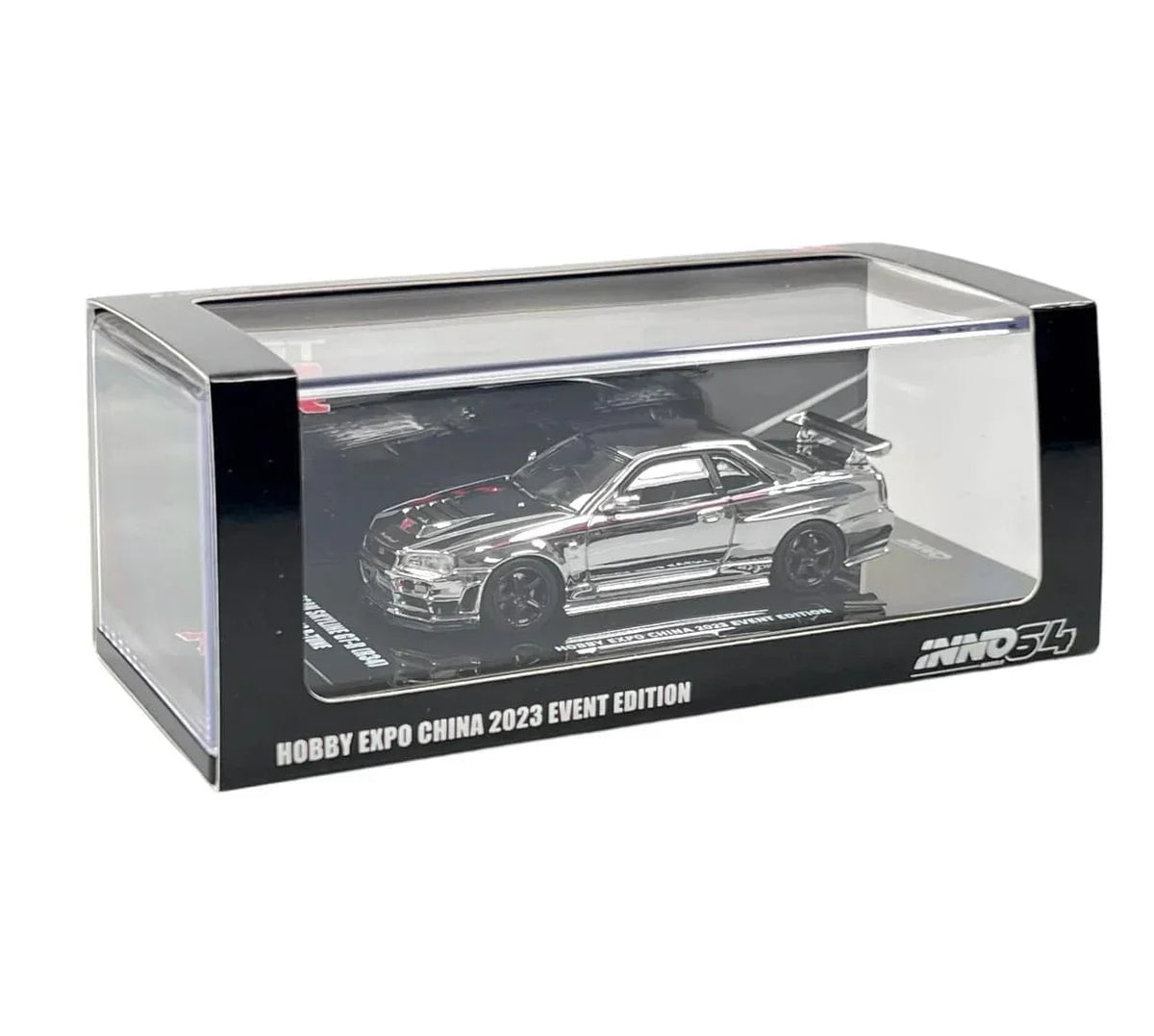 Nissan Skyline GT-R (R34) Nismo R-Tune Silver Chrome Hobby Expo China 2023 Event Edition,1:64 Scale (Silver) — image 2