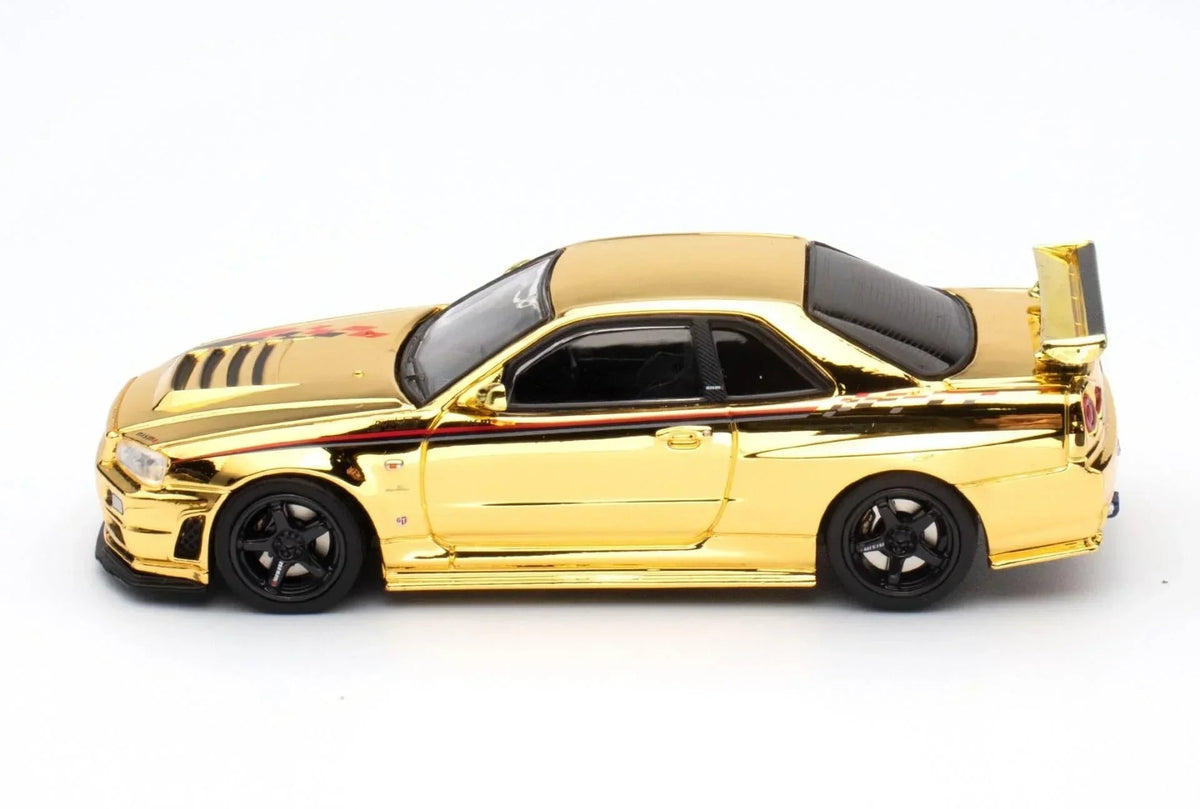 Nissan Skyline GT-R (R34) Nismo R-Tune Gold Chrome Hobby Expo China 2023 Event Edition,1:64 Scale (Gold) — image 2