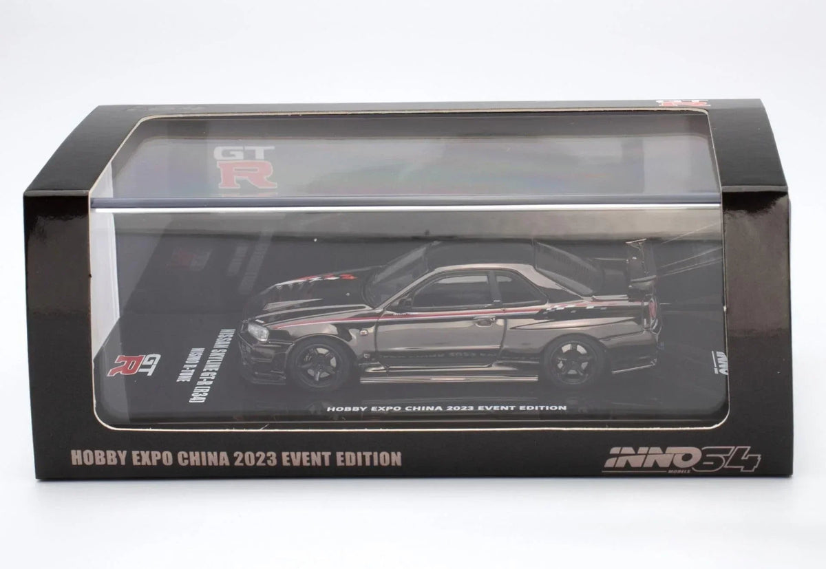 Nissan Skyline GT-R (R34) Nismo R-Tune Black Chrome Hobby Expo China 2023 Event Edition,1:64 Scale — image 6