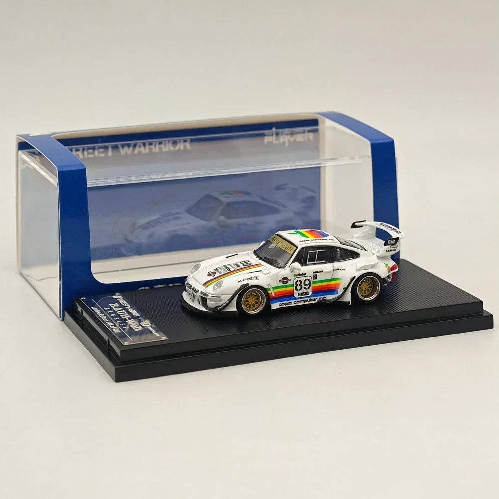 Porsche diecast 911 993#89 Racing Sports Model, 1:64 Scale (White) (Apple Edition Limited to 499) — image 1