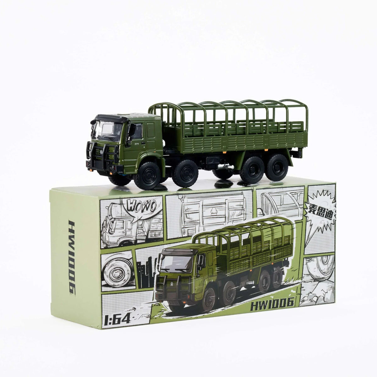 Howo 1006 Military Truck, 1:64 Scale (Army Green) — image 5