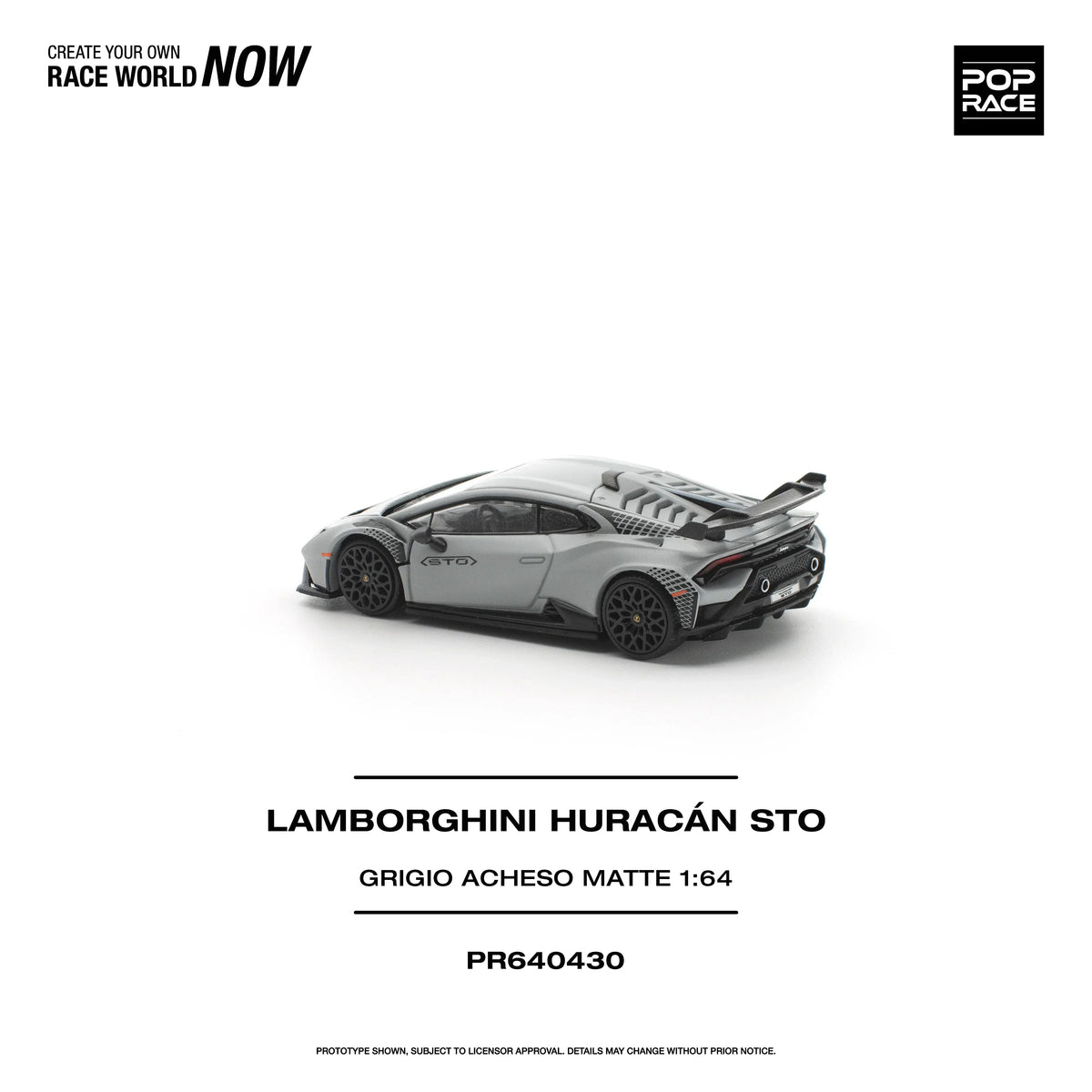 *PRE-ORDER* Lamborghini Huracan STO Grigio Acheso, 1:64 Scale (Matte) — image 4