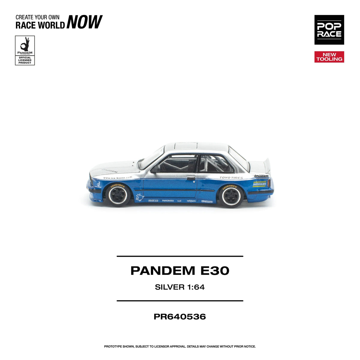 *PRE-ORDER* Pandem E30 Opening Engine Hood, 1:64 Scale (Silver) — image 3