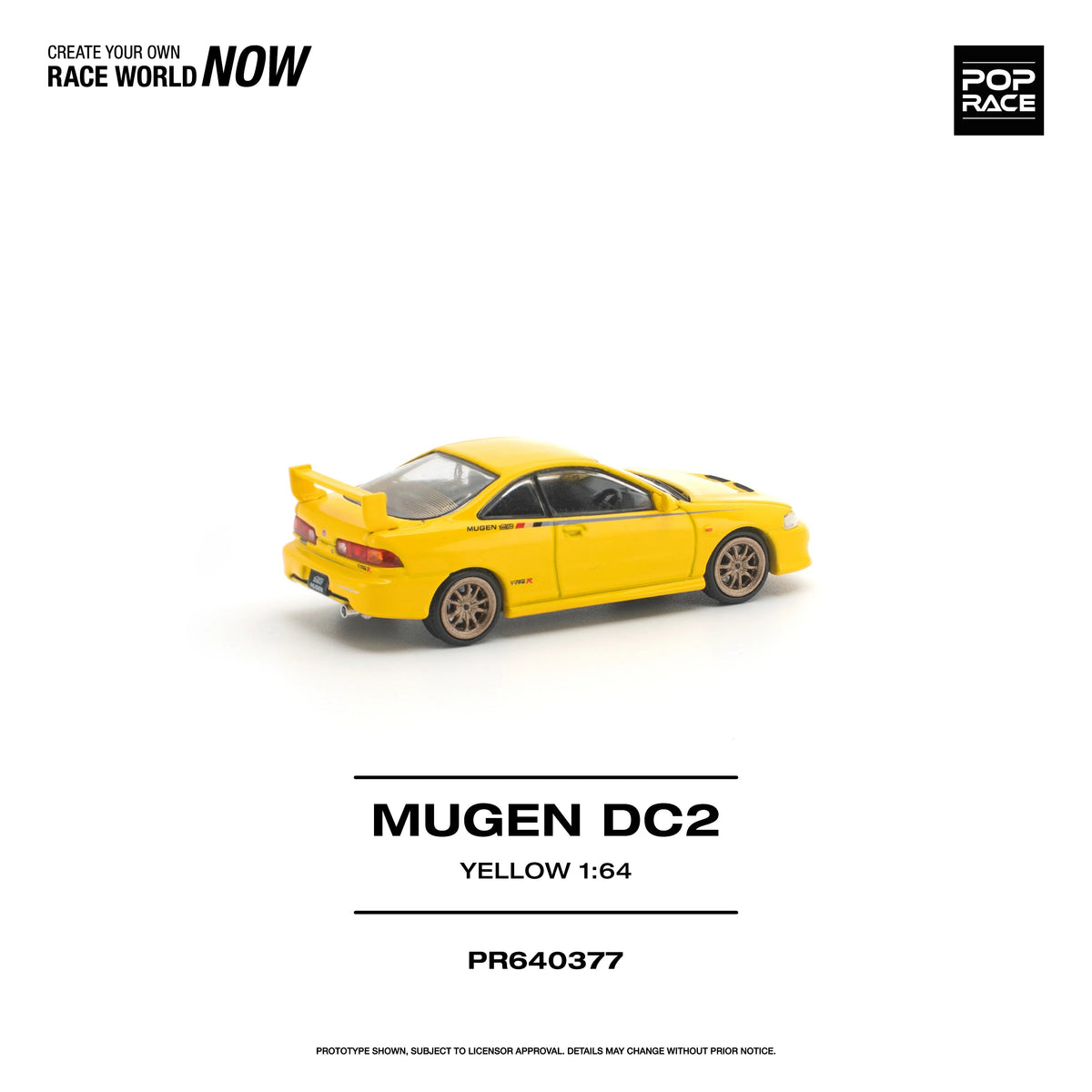 *PRE-ORDER* Nissan Mugen DC2 Yellow, 1:64 Scale — image 3