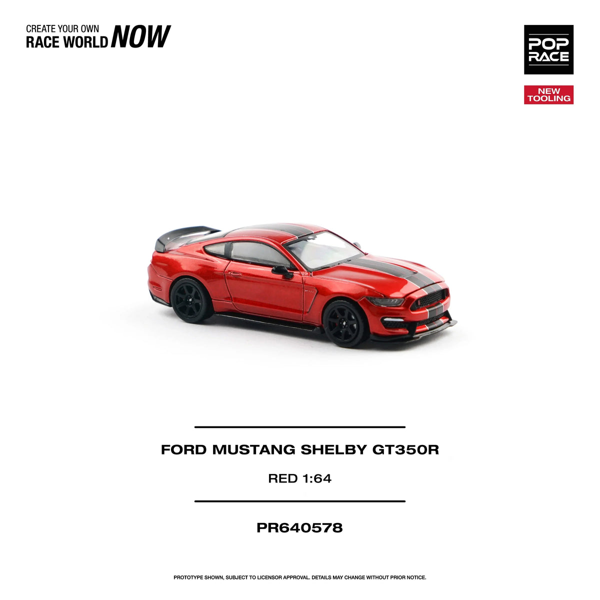 *PRE-ORDER* Ford Mustang Shelby GT350R Race, 1:64 Scale (Red) — image 9