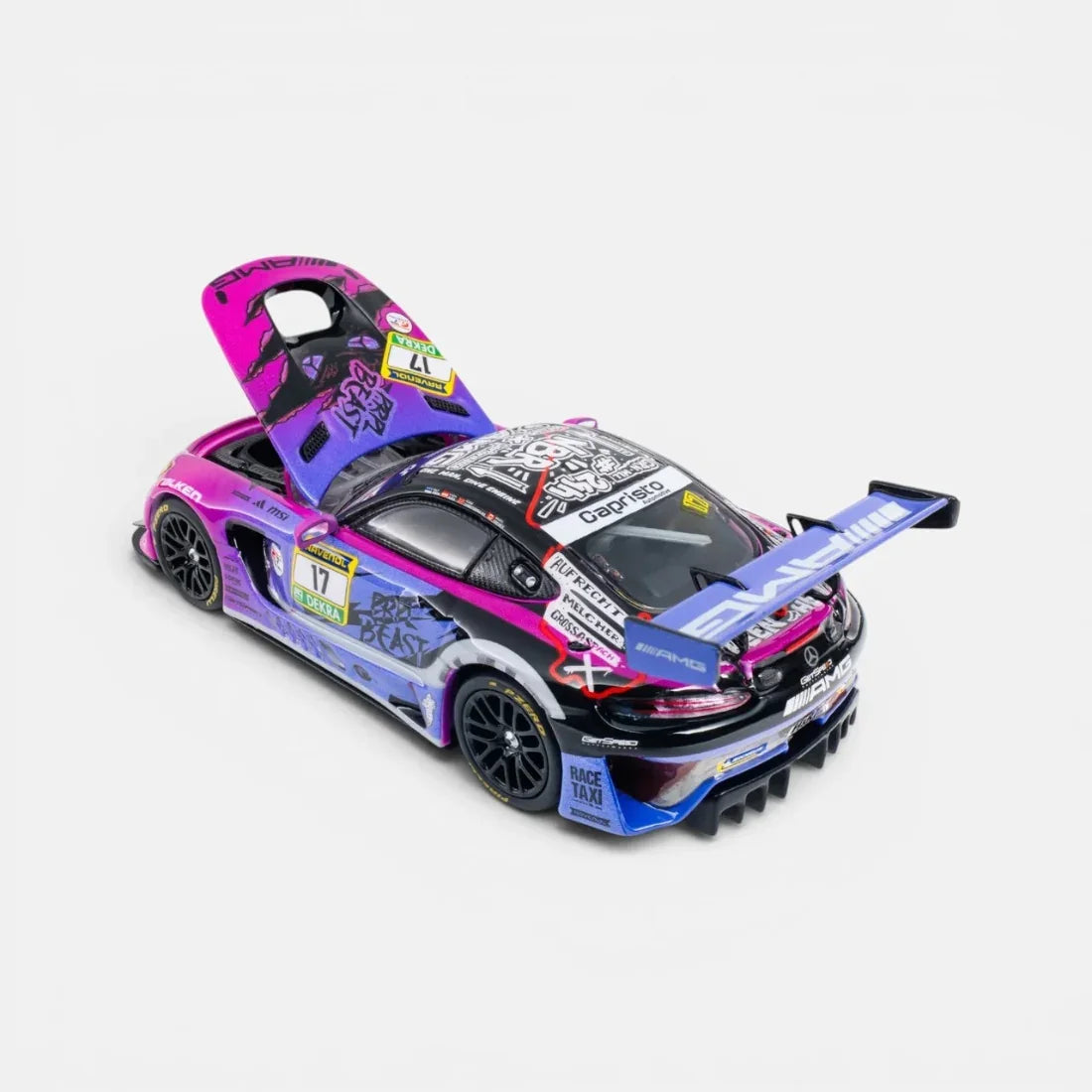 *PRE-ORDER* Mercedes AMG GT3 diecast GetSpeed - Purple Beast #17, 1:64 Scale (Purple) — image 4