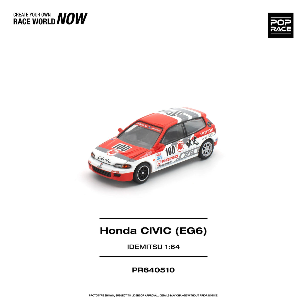 *PRE-ORDER* Honda Civic (EG6) Idemitsu Motion Infinite, 1:64 Scale — image 1