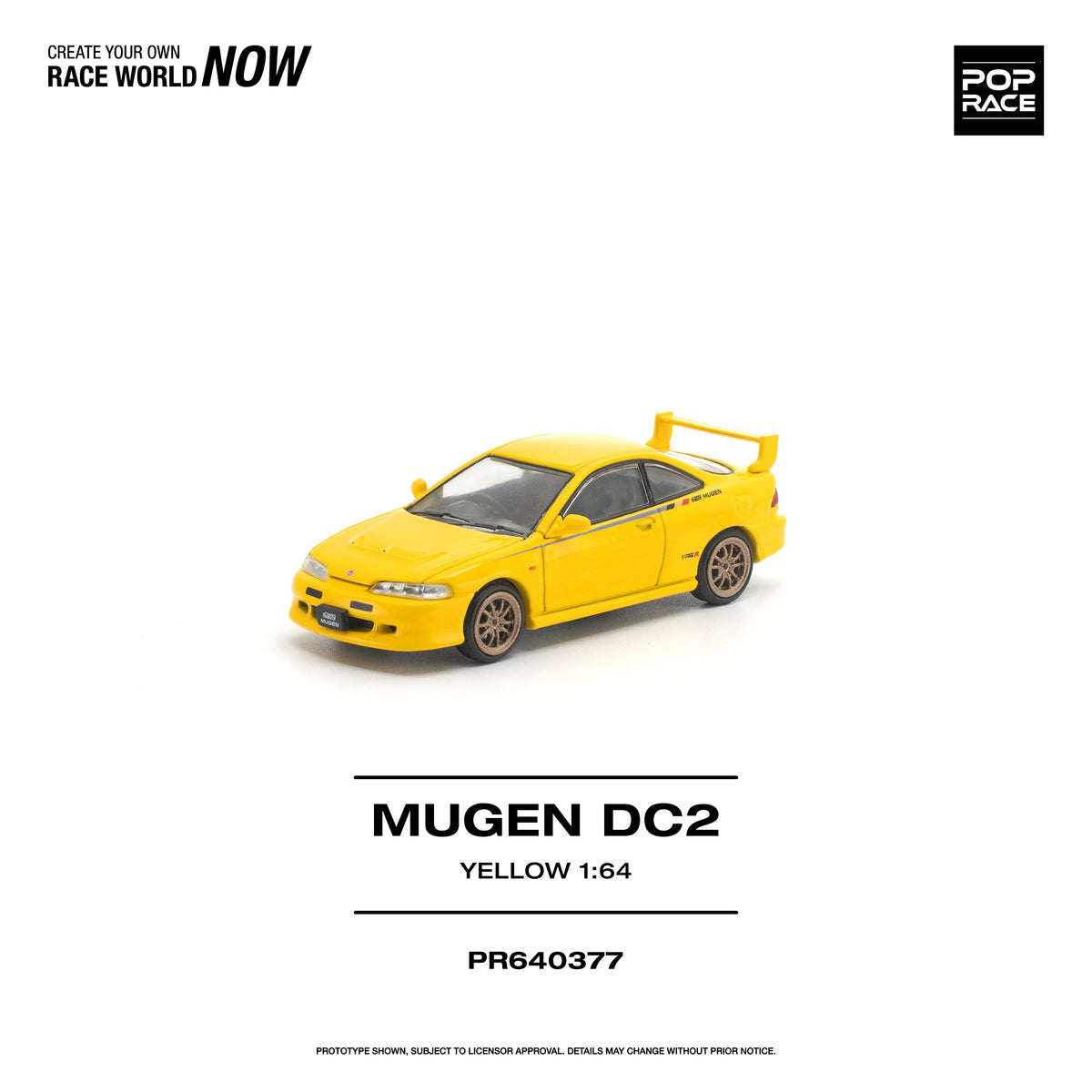 *PRE-ORDER* Nissan Mugen DC2 Yellow, 1:64 Scale — image 4