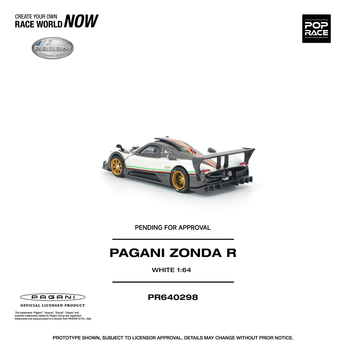 *PRE-ORDER* Pagani Zonda R, 1:64 Scale (White) — image 3