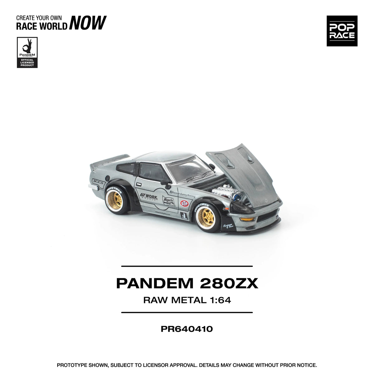 *PRE-ORDER* Pandem 280ZX Raw Metal, 1:64 Scale — image 5