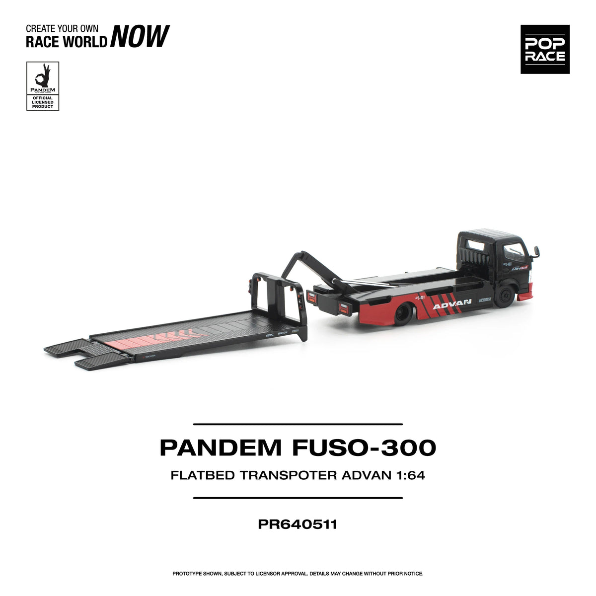 *PRE-ORDER* Pandem Fuso 300 Flatbed Transporter Advan,1:64 Scale — image 5