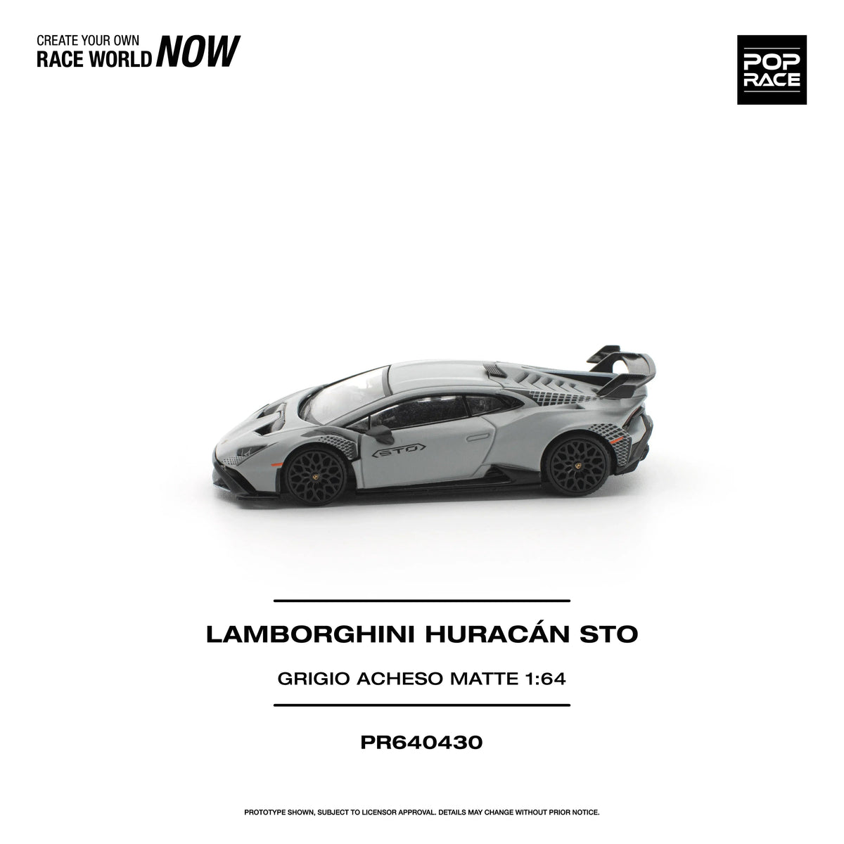 *PRE-ORDER* Lamborghini Huracan STO Grigio Acheso, 1:64 Scale (Matte) — image 3