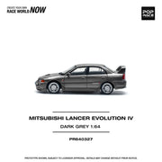 Mitsubishi Lancer Evolution IV Dark Grey, 1:64 Scale (Grey) — image 2