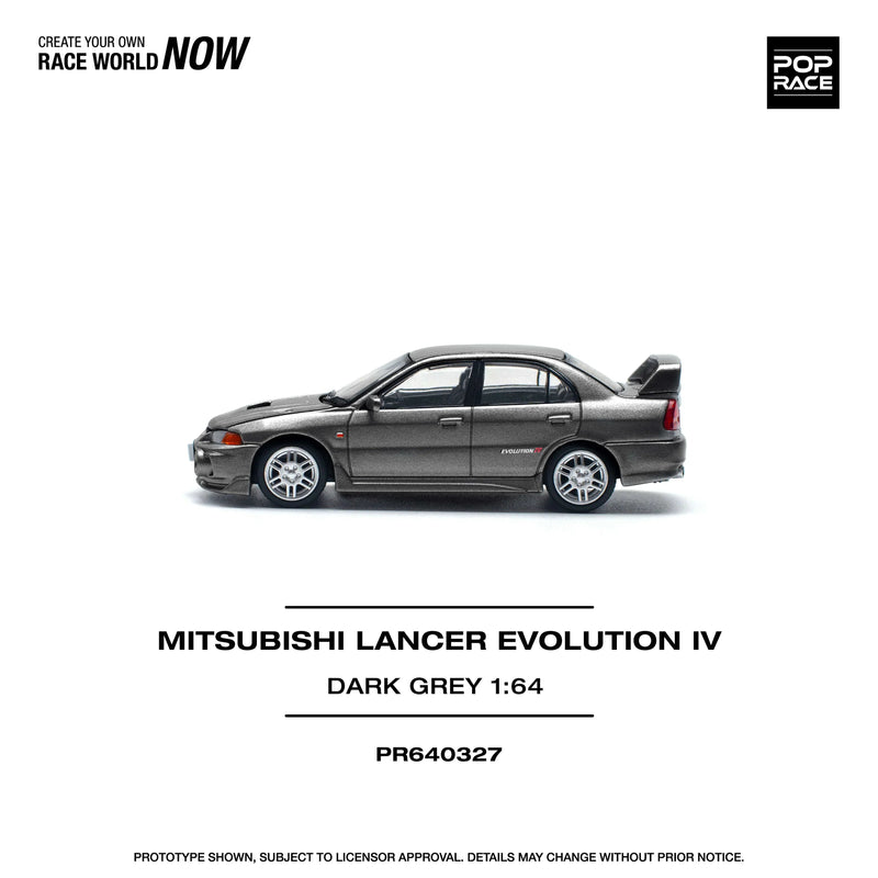 Mitsubishi Lancer Evolution IV Dark Grey, 1:64 Scale (Grey) — image 2