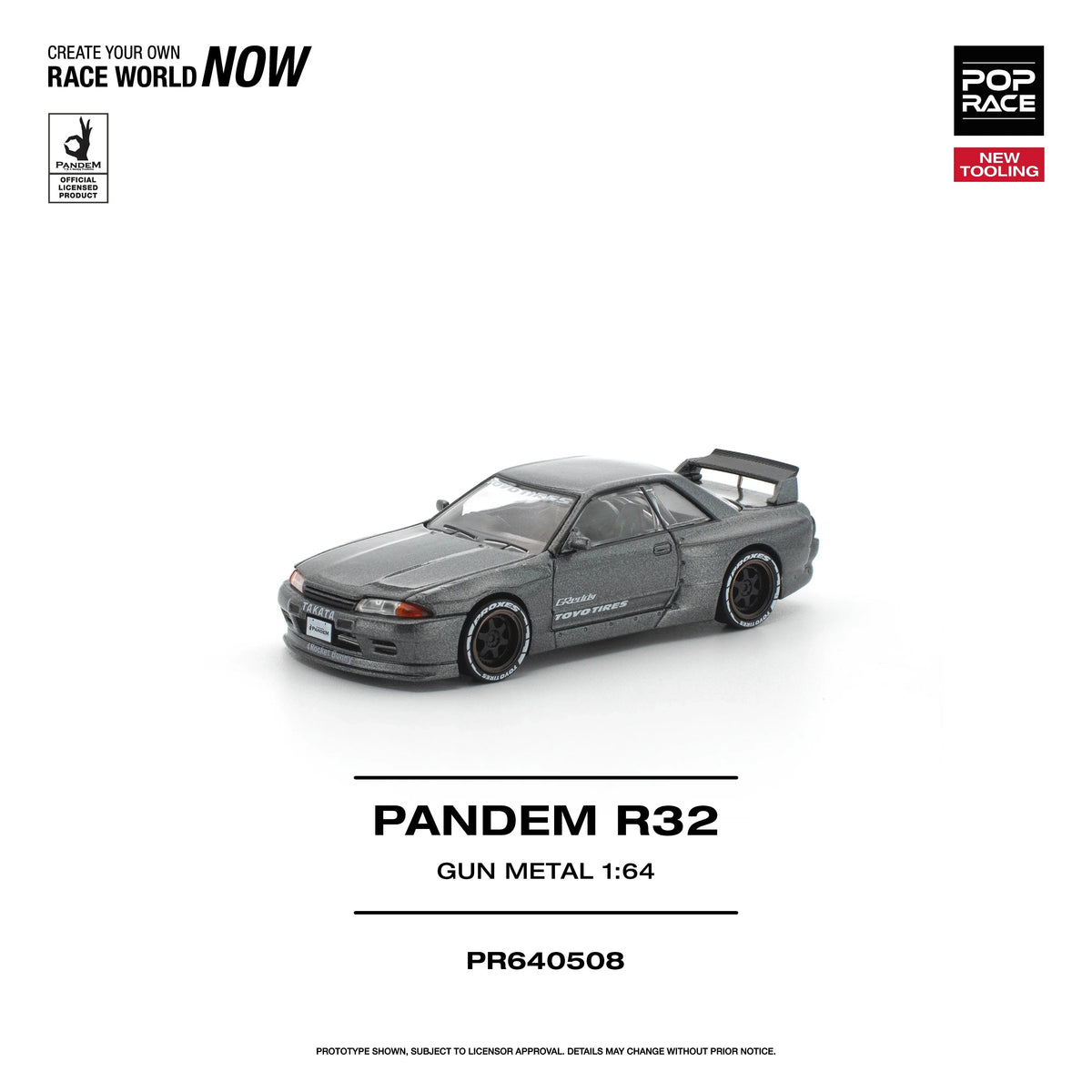 *PRE-ORDER* Pandem R32 Gun Metal New Tooling, 1:64 Scale — image 1