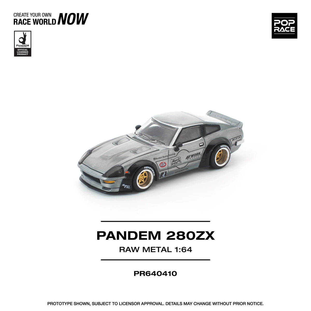 *PRE-ORDER* Pandem 280ZX Raw Metal, 1:64 Scale — image 1