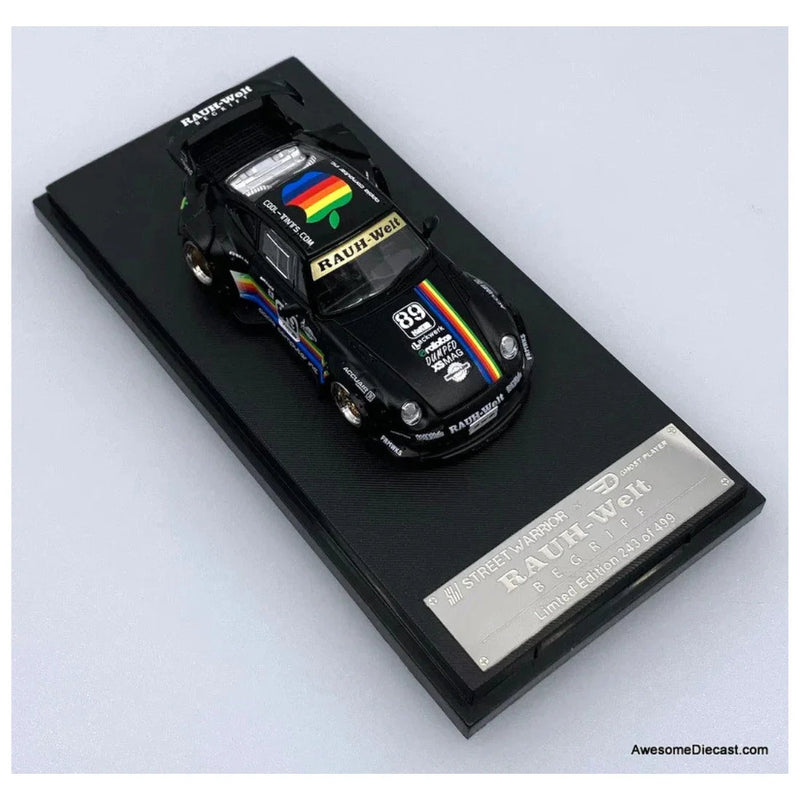 Porsche diecast 911 993#89 Racing Sports Model, 1:64 Scale (Matt Black) (Apple Edition Limited to 499) — image 1