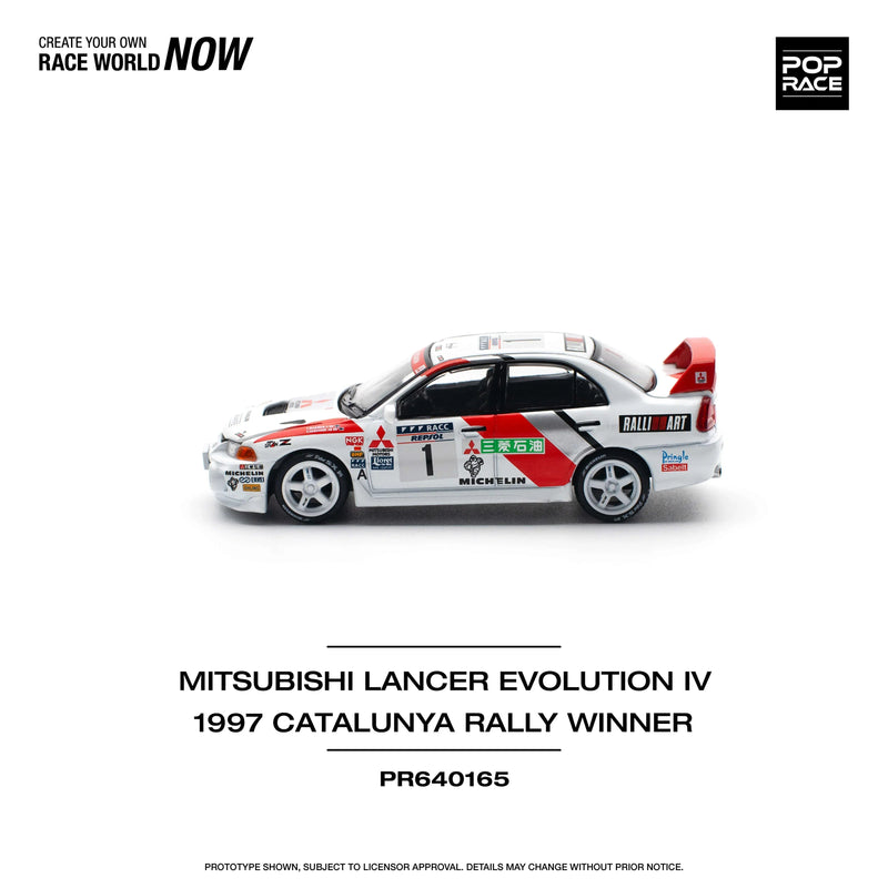 Mitsubishi Lancer Evolution IV 1997 Catalunya Rally Winner, 1:64 Scale (White) — image 2
