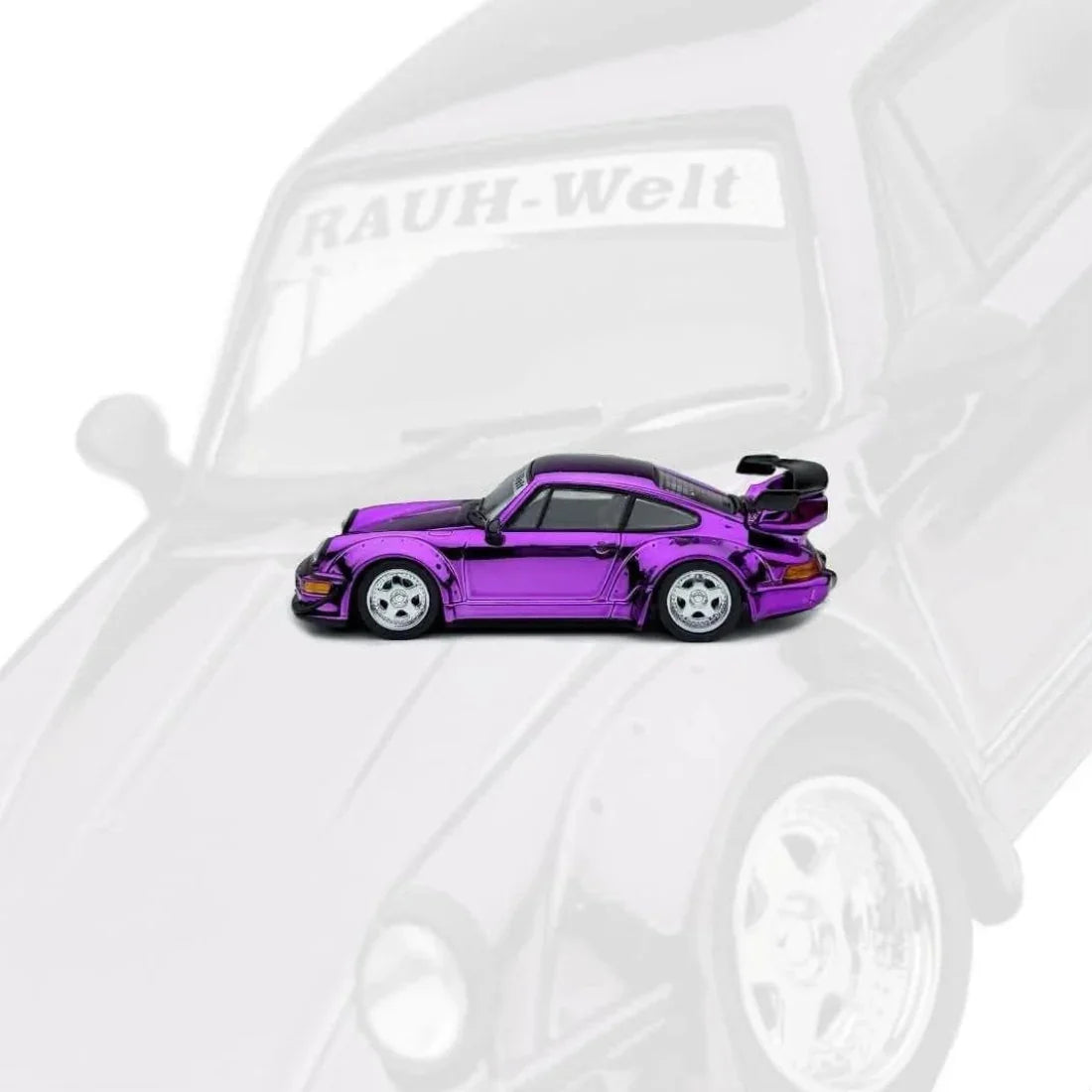*Pre-Order* Porsche diecast RWB with Display Engine DZ P, 1:64 Scale (Purple Chrome) — image 3