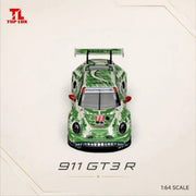 *PRE-ORDER* Porsche diecast 911 GT3 R #77 Livery Jungle Camo, 1:64 Scale (Green) — image 3