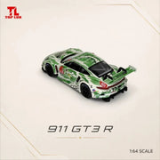 *PRE-ORDER* Porsche diecast 911 GT3 R #77 Livery Jungle Camo, 1:64 Scale (Green) — image 2