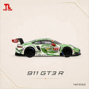 *PRE-ORDER* Porsche diecast 911 GT3 R #77 Livery Jungle Camo, 1:64 Scale (Green) — image 4