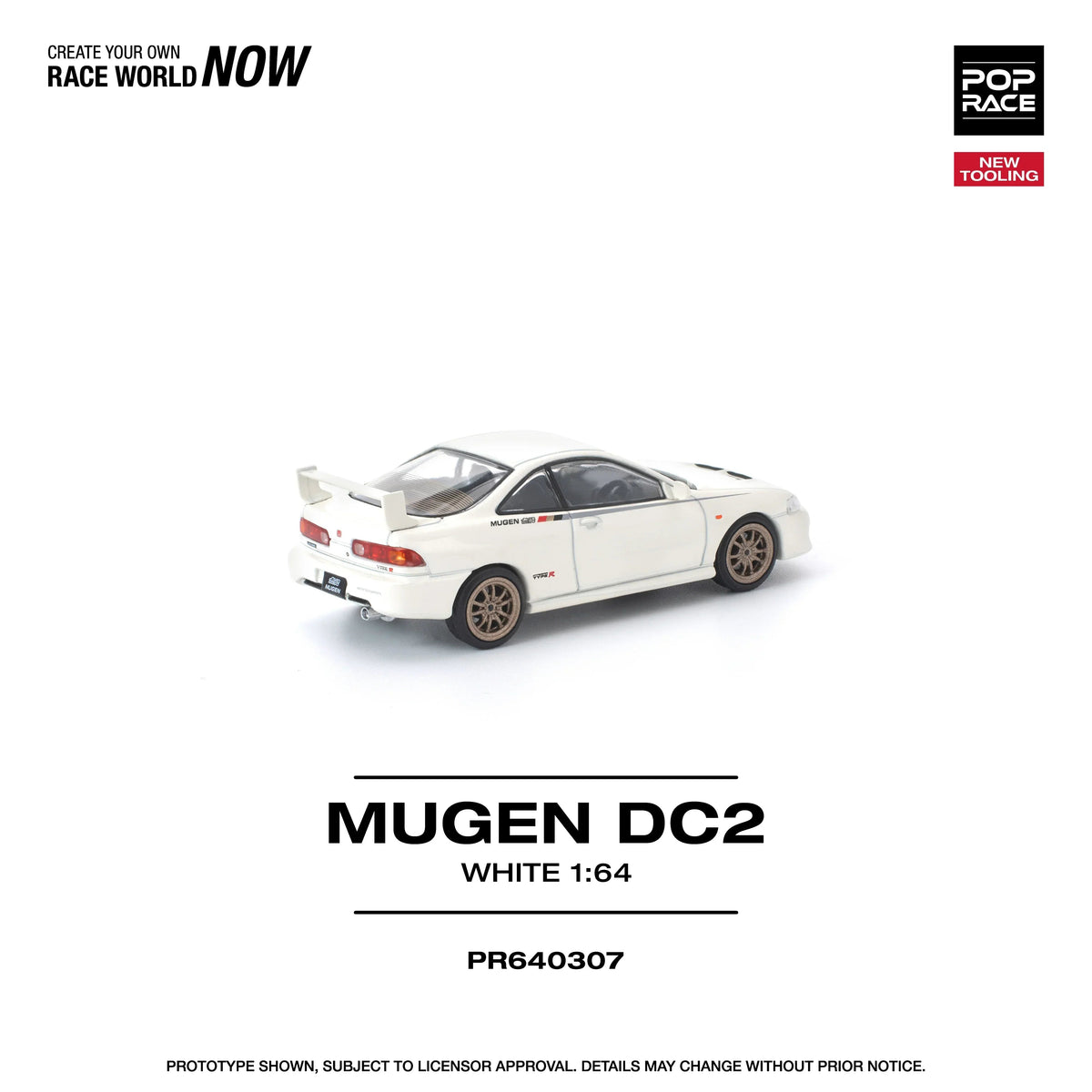*PRE-ORDER* Mugen DC2 New Tooling, 1:64 Scale (White) — image 6