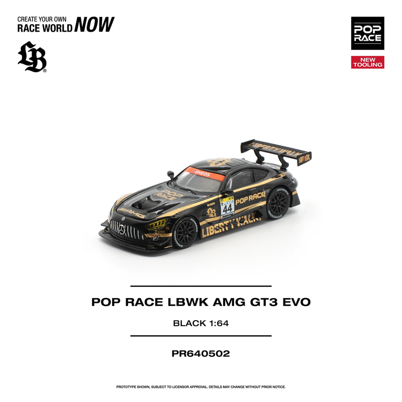 *PRE-ORDER* LBWK AMG GT3 EVO, 1:64 Scale (Black) — image 1