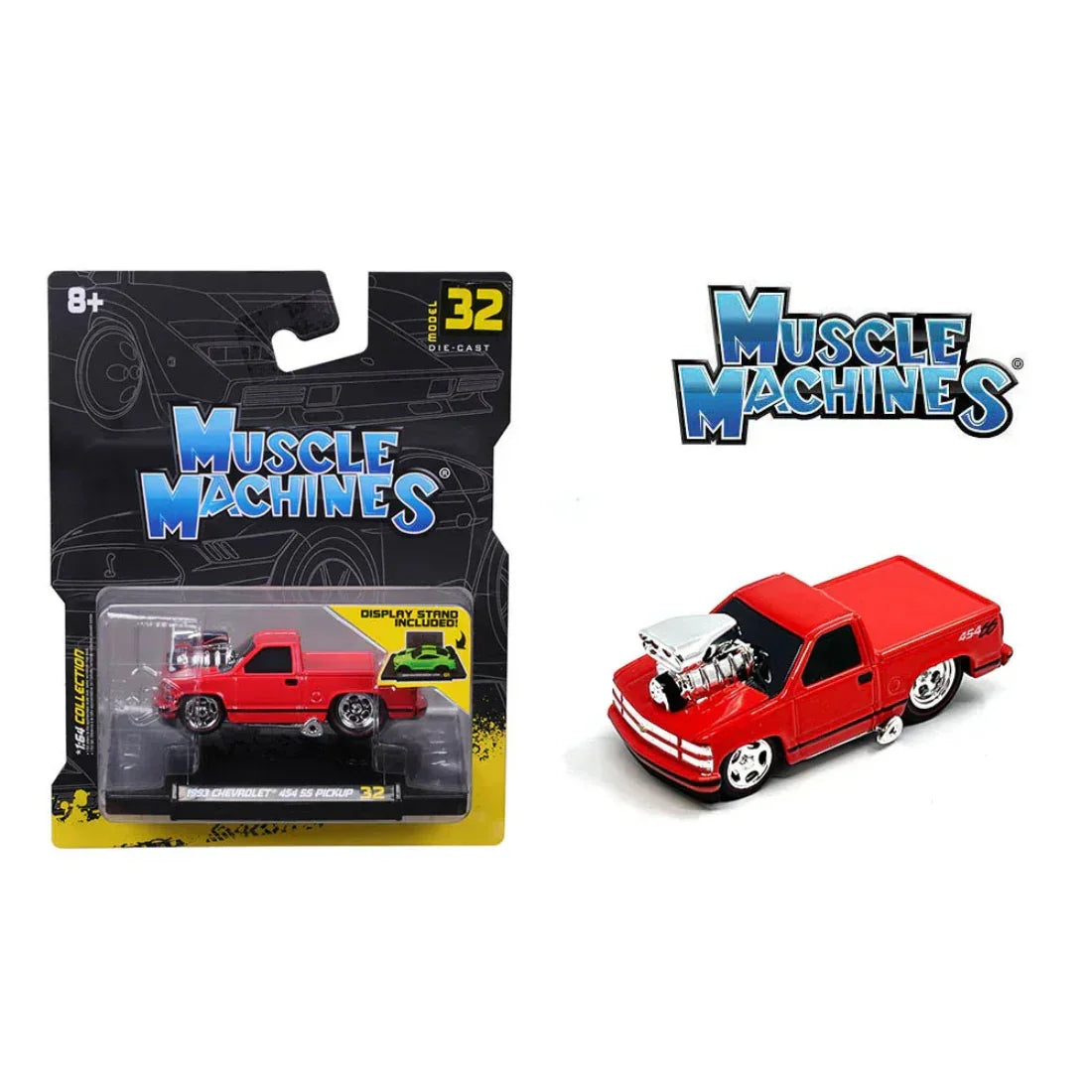 Muscle Machines Chevrolet 454 SS Pickup 32 1993, 1:64 Scale (Red) — image 1