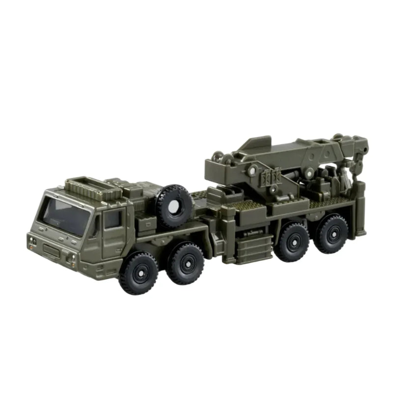 Tomica Long No.141 JGSDF Heavy Wheeled Recovery Vehicle, 1:89 Scale (Military Green) — image 1