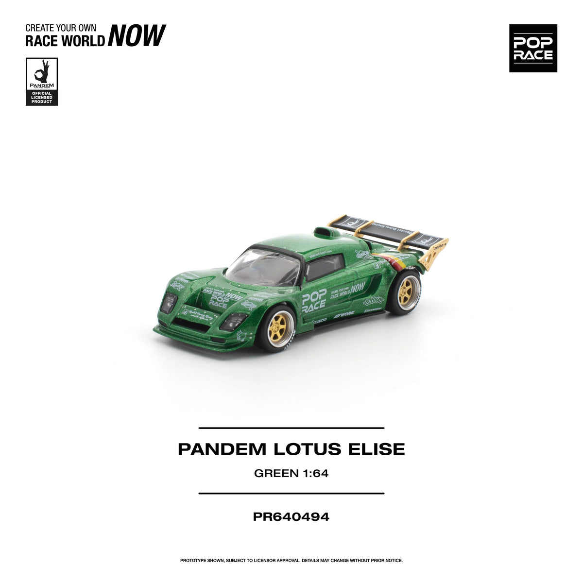 *PRE-ORDER* Pandem Lotus Elise, 1:64 Scale (Green) — image 1