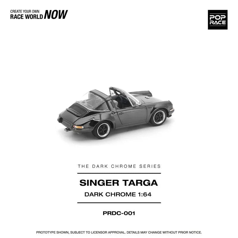 Porsche diecast Singer Targa, 1:64 Scale (Dark Chrome Edition) — image 3