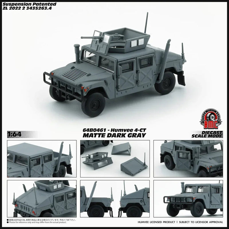 Humvee 4-CT with Stand Plate, 1:64 Scale (Matte Dark Gray) — image 2