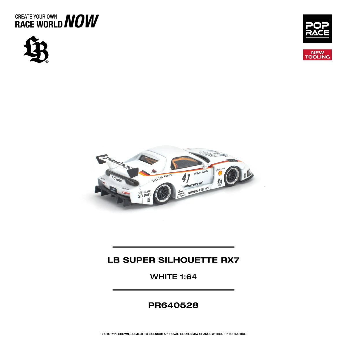 *PRE-ORDER* LB Super Silhouette RX7 (FD3S), 1:64 Scale (White) — image 4